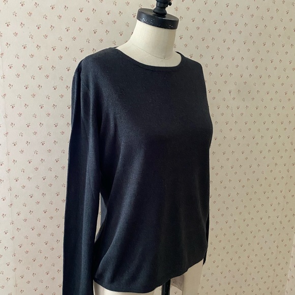 David Brooks dark grey silk mix sweater size S - Picture 2 of 10